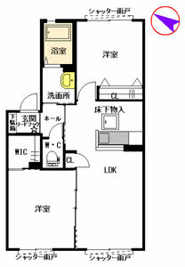 フルール若江　＊ A0102号室
