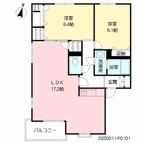 コモンシティ志井Ⅱ　Ｆ棟F0101-2