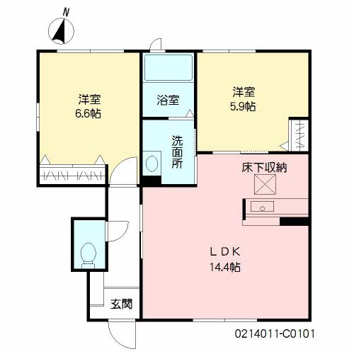 ガーデンコート花宅 C棟 C0101号-2