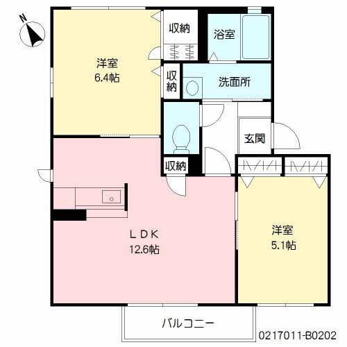 シティパル長行　Ｂ棟B0202-2