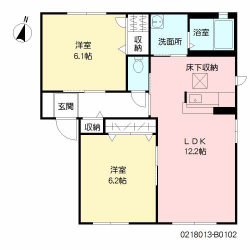 グリーンパーク大刀洗　Ｂ棟　＊＊B0102-2