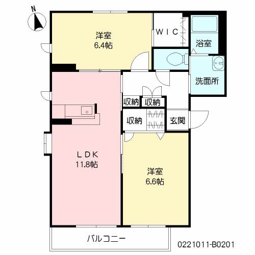 シャーメゾンＪ・Ｋ　Ｂ棟　＊＊B0201-2