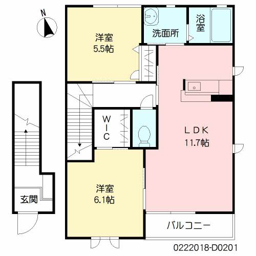 サンク・ブランシェ　Ｄ棟　＊＊D0201-2