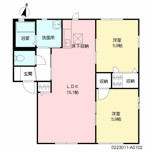 ラフィネ中曽根　Ａ棟　＊＊A0102-2