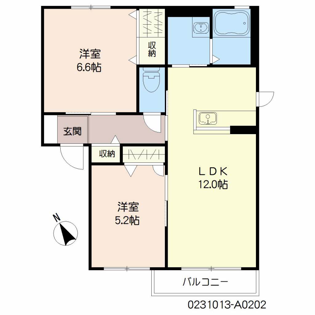 リバーサイド　Ｎ・ボヌール　Ａ棟 A0202号-2