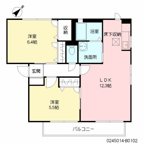 シャーメゾン木屋　Ｂ棟　＊＊B0102-2