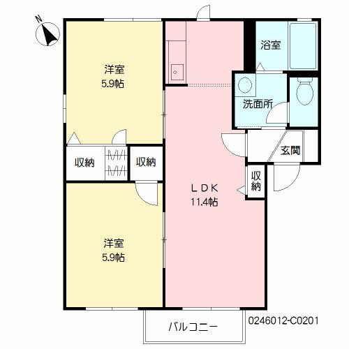 ノールカトレア　Ｃ棟　＊ C0201号-15
