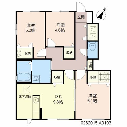 ヴィラ　ウィステリア新小が倉　Ａ棟　＊A0103-2