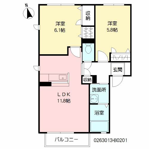 シャーメゾン白鳥　Ｂ棟　＊＊ B0201号-15
