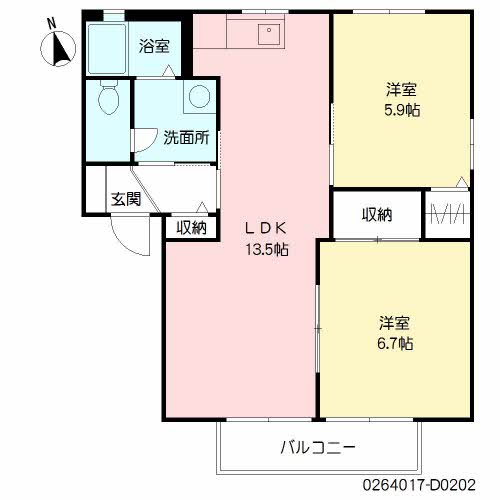 フレグランス・イースト　Ｄ棟　＊D0202-2