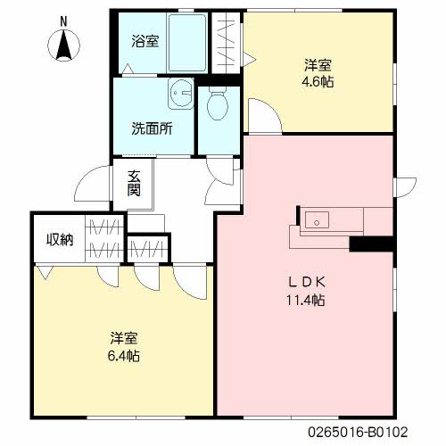 ファミールオガタ　Ｂ棟　＊ B0102号-16