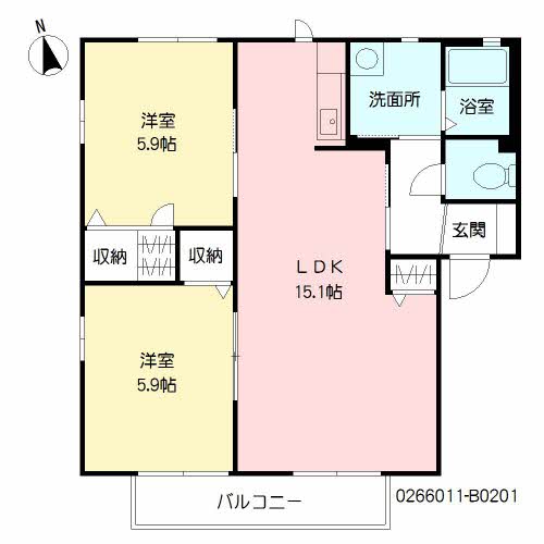 リンデンバーム　Ｂ棟　＊＊B0201-2