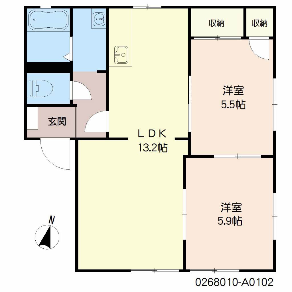 日の里ハイツ A棟 ** A0102号-1