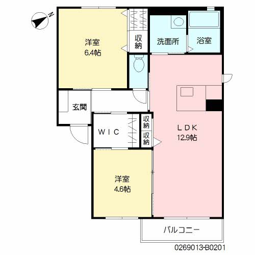 フェリーク　Ⅱ棟　＊＊ B0201号-15