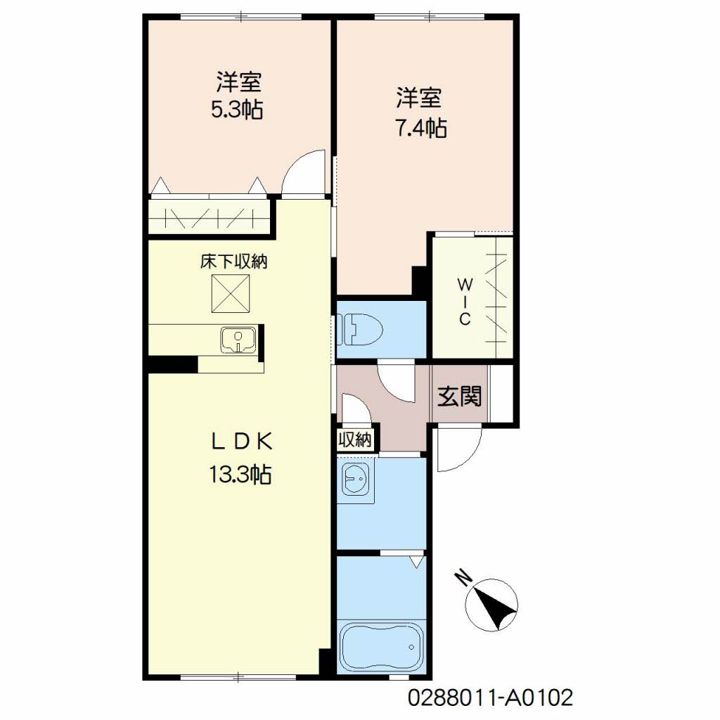 ドミール東貫　Ａ棟　＊＊A0102-2