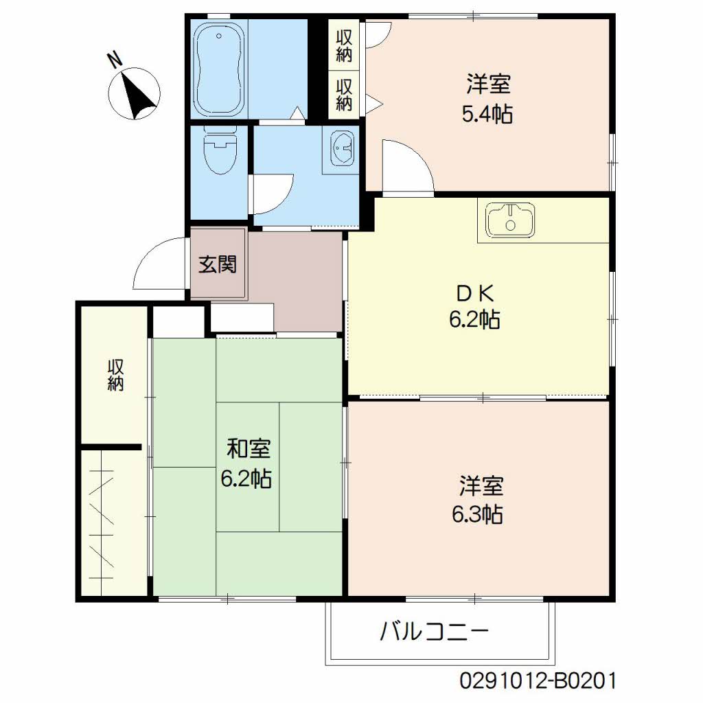 クエストヒル陣原 B棟 * B0201号-1