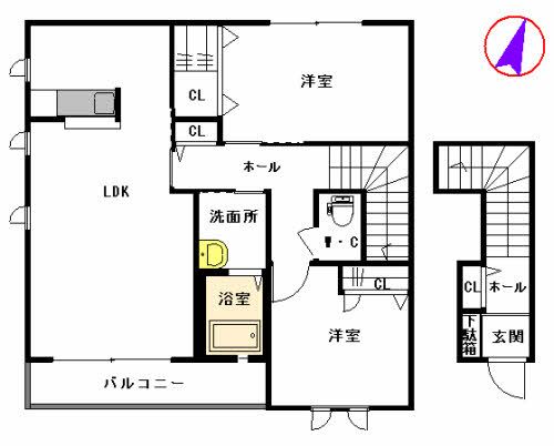 エレンシア　Ｂ棟　＊＊B0201-2