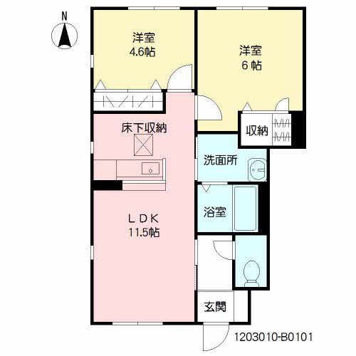 ヴィサージュ　Ⅱ棟　＊＊ B0101号-16
