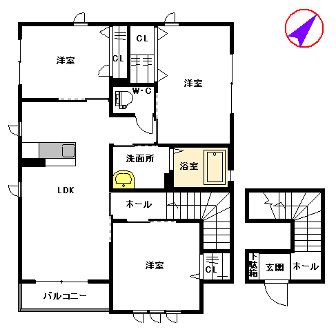 オーチャードスロープ麦野 A棟 ** A0201号-16