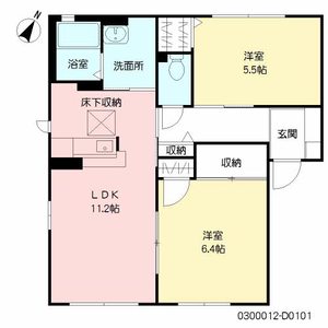 ハーティストＮ　Ｄ棟　＊＊ D0101号室