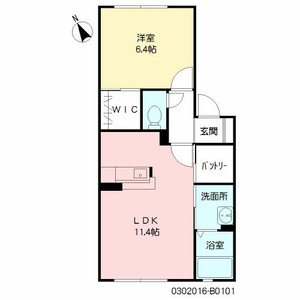 リバーサイド城西　Ｂ棟　＊＊ B0101号室