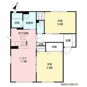 ソレアード２１　＊＊　Ｂ棟 B0101号-16