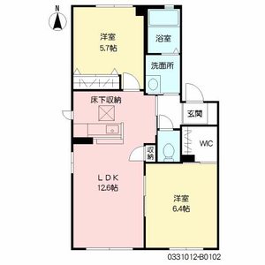 ヴィサージュ本城　＊＊　Ｂ棟 B0102号室