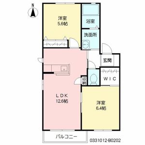 ヴィサージュ本城　＊＊　Ｂ棟 B0202号室