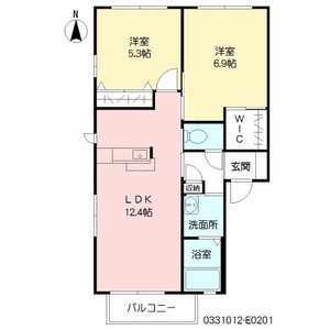 ヴィサージュ本城　＊＊　Ｅ棟 E0201号室