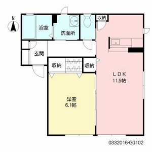 ファミールオガタ　Ｇ棟　＊＊ G0102号室