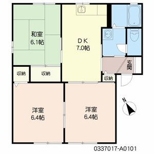 シュロスコート　Ａ棟　＊＊ A0101号-14