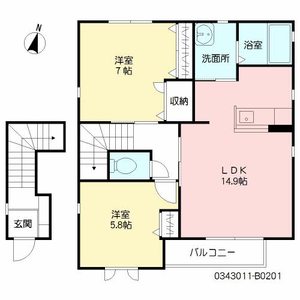 フォレストヴィラ川津　Ｂ棟　＊＊ B0201号室