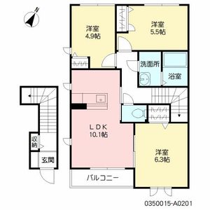 コンフォルト・ファイブ　Ａ棟　＊＊ A0201号室