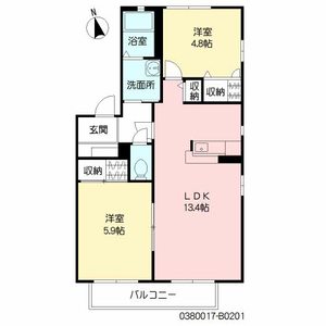 クレストタウン　Ｂ棟　＊＊ B0201号-16