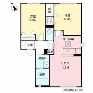 パンシオン・クレール　Ａ棟　＊＊ A0102号室