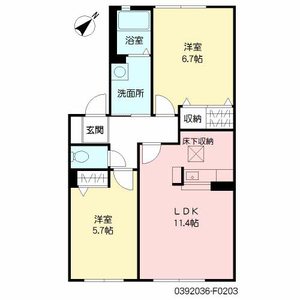 サンリッチ　Ｆ棟　＊＊ F0203号室