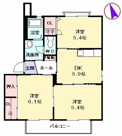 バリュージュ会下　Ｂ棟　＊B0201-2