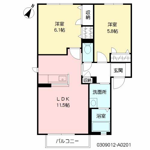 シャーメゾン　ハックベリー　Ａ棟　＊＊A0201-2