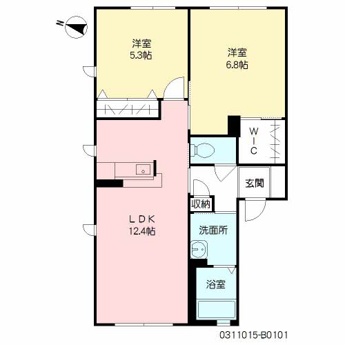 シャーメゾン　グリーン　Ｂ棟 B0101号-2