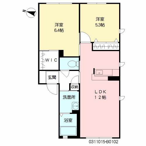 シャーメゾン グリーン B棟 B0102号-2
