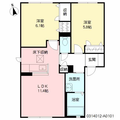 ヴェルドミールＫ　Ａ棟　＊＊A0101-2