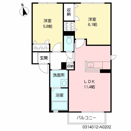 ヴェルドミールＫ　Ａ棟　＊＊A0202-2