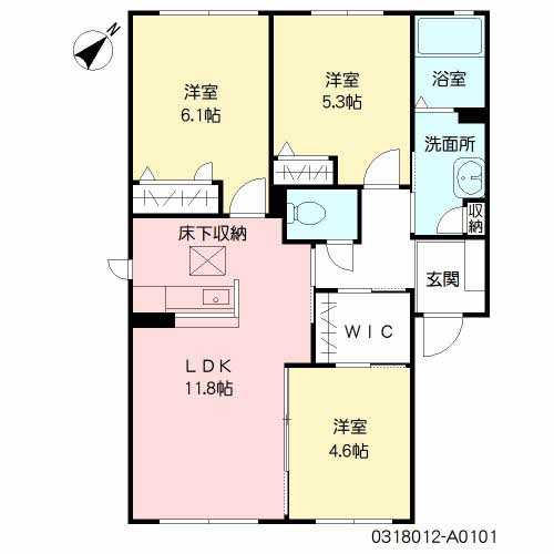 サンサン陽光 ** A棟 A0101号-16