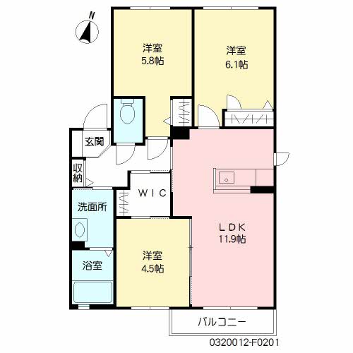 アルカンシェル F棟 F0201号-11