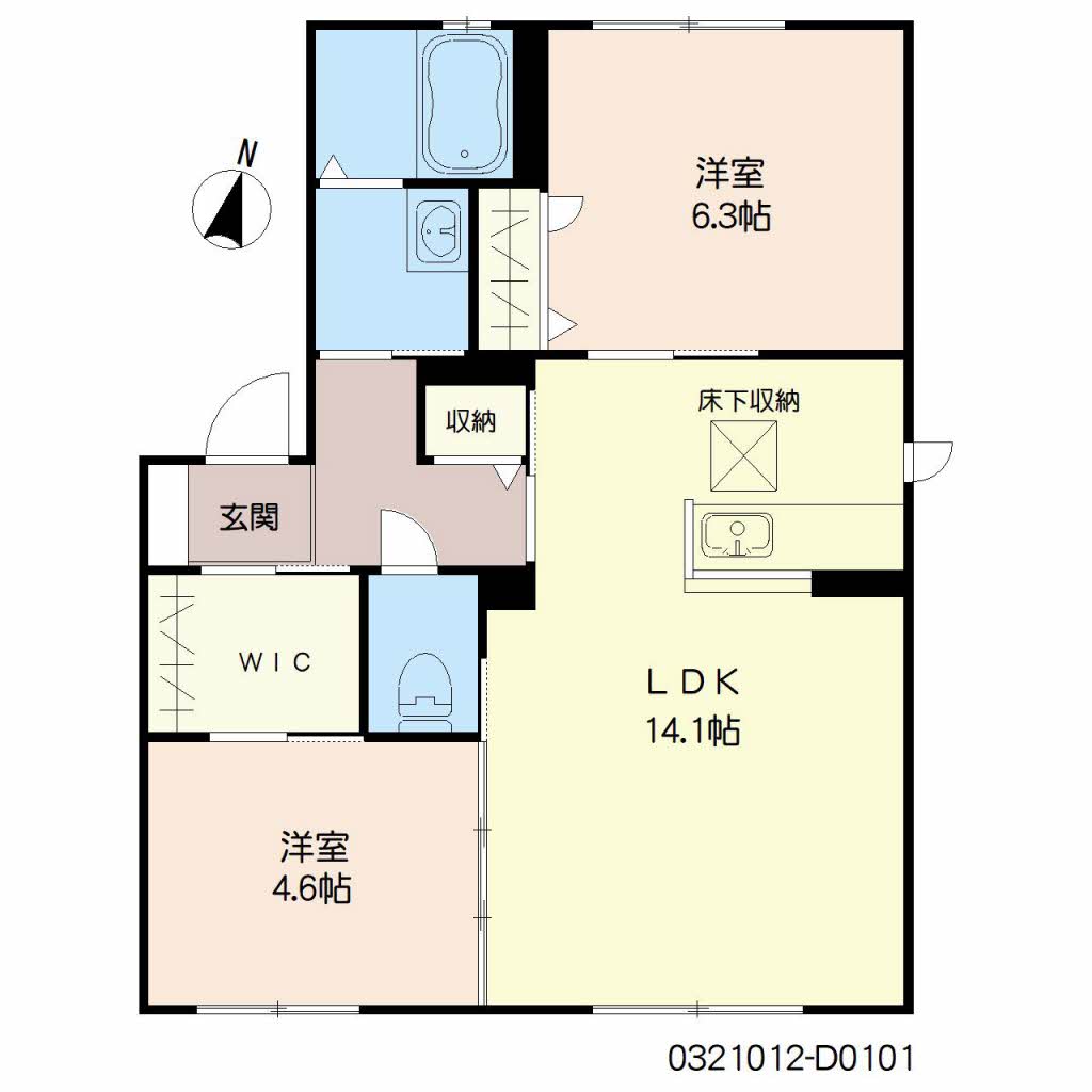 コスモスコーポラス　Ｄ棟　＊D0101-2