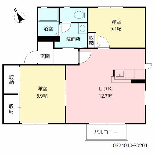 ルミエール朝日　Ｂ棟B0201-2