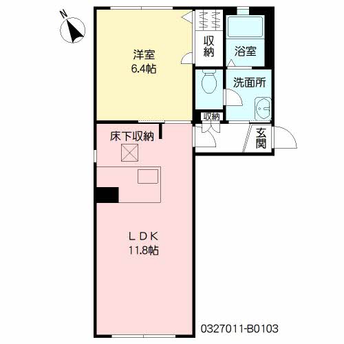 ヴァーチャスの杜　Ｂ棟　＊＊ B0103号-16