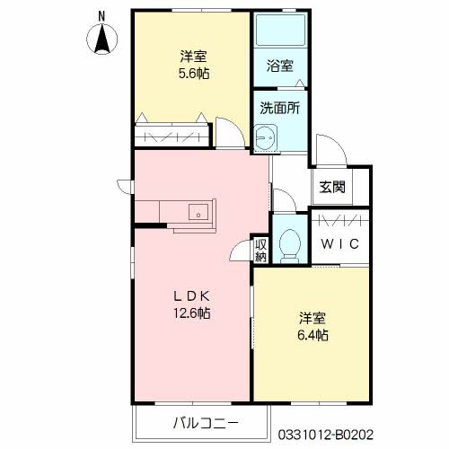 ヴィサージュ本城　＊＊　Ｂ棟B0202-2