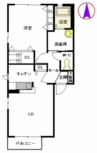ファミールオガタ　Ｄ棟　＊＊D0201-2