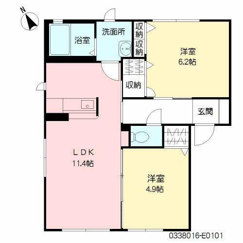 ガーデンコート　Ⅴ棟　＊ E0101号-16